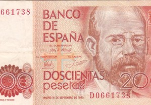 Nota de 200 pesetas