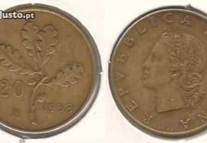 Itália - 20 Lire 1958 - soberba