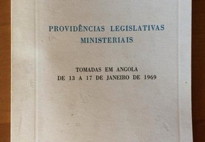 Providências legislativas tomadas em Angola 1969