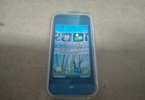 Capa em Silicone Gel Nokia C5-03 Transparente