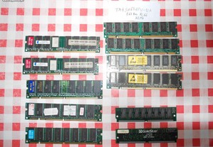 Memorias RAM antigas diversas EDO PC100 PC64 PC133