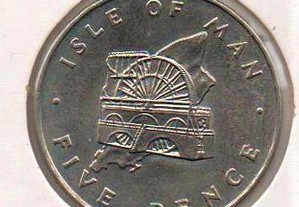Ilha de Man - 5 Pence 1976 - soberba