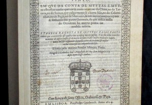 Livro Peregrinação de Fernão Mendes Pinto Fac-símile da 1ª edição