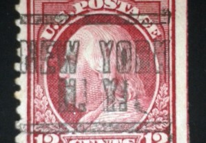 Stamp Benjamin Franklin pre-cancelled 1917