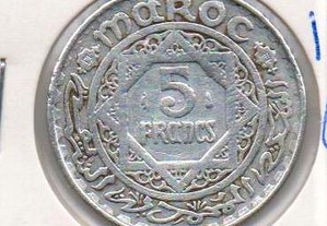 Marrocos - 5 Francs 1370 (1950) - mbc+/bela
