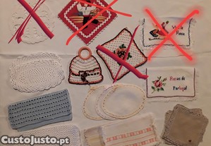 Texteis de cozinha: pegas, bases, sacos para guardanapos