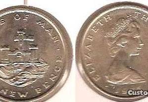Ilha de Man - 5 New Pence 1975 - soberba