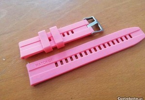 20mm Bracelete em silicone, GT (Nova) Rosa