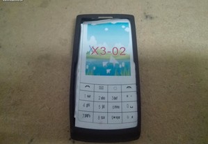 Capa em Silicone Gel Nokia X3-02 Preta - Nova