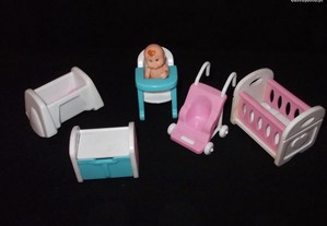 Mobília Quarto de bebé casa bonecas Fisher Price