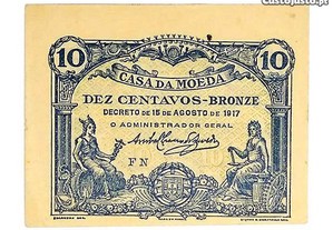 Cédula 10 Centavos 1917