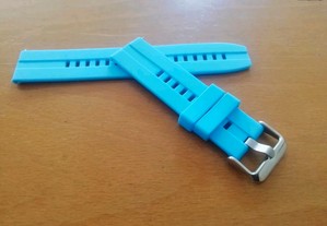 20mm Bracelete em silicone (Nova) Azul clara