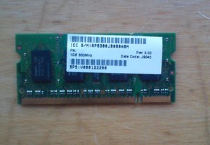 Memória Ram 1GB para portátil