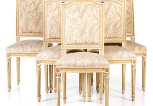 Conjunto Seis Cadeiras Francesas Luís XV