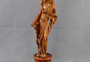 Figura de Chinês em cerâmica   48 cm altura