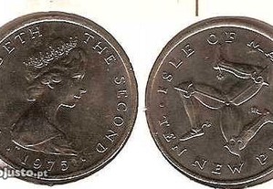 Ilha de Man - 10 New Pence 1975 - soberba