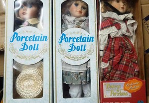 Lote de bonecas de porcelana