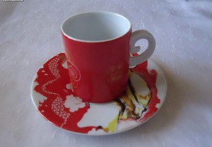 Conjunto de chávena e pires Spal Delta Cafés de porcelana