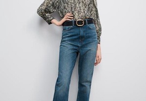 Blusa estampada da Zara nova