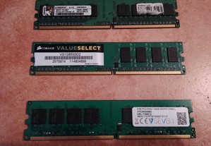 4GB DDR2 667Mhz, kingston, corsair, v7
