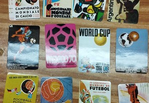 lote 12 calendarios futebol - campeonatos mundo -