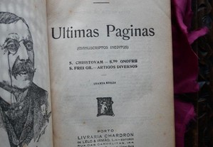 Eça de Queiroz. Últimas Páginas. (Manuscritos Inéditos). 1923