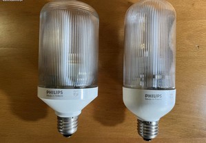 Lâmpadas de baixo consumo Philips SL 13 e Philips SL 18