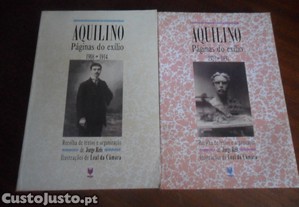 "AQUILINO" - Páginas do Exílio Cartas e Crónicas de Paris 2 Volumes (1908 a 1914) / (1927a 1930) de Jorge Reis - 1ª Edição d