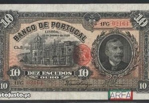 Espadim - Nota de 10$00 de 1925 - Escassa