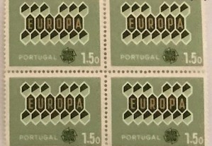 Quadra de selos novos de 1$50 - EUROPA CEPT - 1962