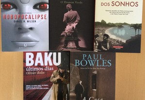 Livros de Nélida Piñon, Olivier Rolin e Paul Bowles. Novos.