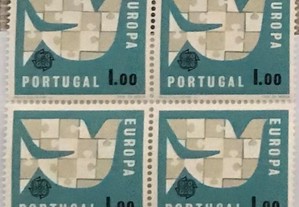 Quadra de selos novos 1$00 - Europa CEPT - 1963