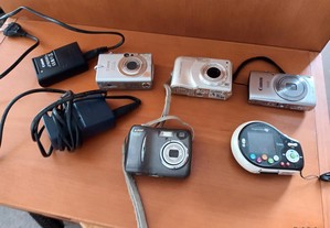 Várias máquinas fotográficas