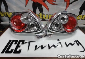 Farois traseiros estilo lexus para Peugeot 206 Fundo cristal
