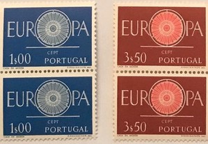 Série 2 quadras selos novos - EUROPA CEPT - 1960