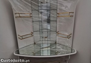 Bar com Balco Branco Lacado Alto-Brilho