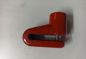 Cadeado de disco de Mota vermelho usado como novo - Tem suporte de fixação à mota