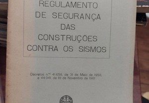 Regulamento De Segurança das Construções contra Sismos 1963