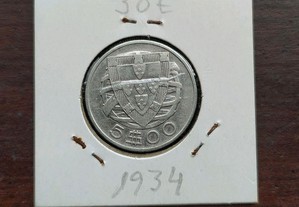 5 Escudos em Prata de 1934