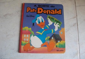 Livro infantil antigo "A sorte do Pato Donald" da Majora
