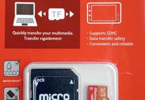 Cartão MicroSD 64 GB + Adaptador SD