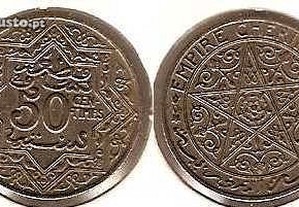 Marrocos - 50 Centimes n/d (1924) - bela/soberba