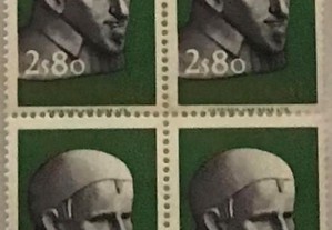 Quadra de selos novos 2$80 S.Vicente de Paulo-1963