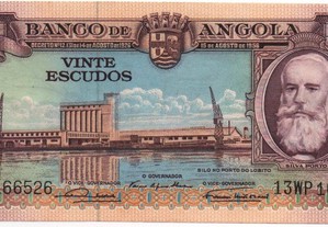 Angola - Nota de 20 Escudos de 15/8/1956 - nova