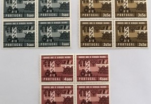 Série 3 quadras selos 40 anos Revolução Nac. -1966