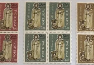 Série 3 quadras selos novos VIII.Dia do Selo -1962