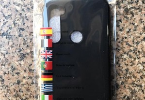 Capa de silicone preta para Xiaomi Redmi Note 8T