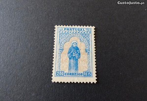 Raro selo Santo António 1895 200 reis, Novo