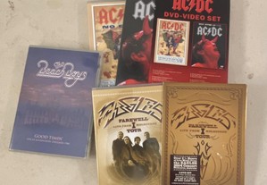 Dvds AC/DC, Eagles, The Beach Boys Preço Lote