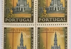 Quadra selos novos de 2$80 - Fatima - 1967